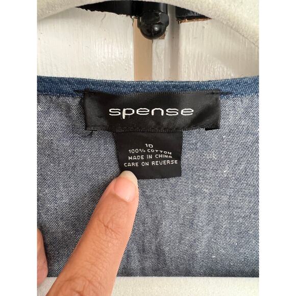 Spence Denim Button-Down Dress, Size 10 - Picture 6 of 6